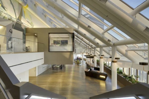 CBRE Global Headquarters Downtown Los Angeles Skylights Campbell Window Film 800-580-9997
