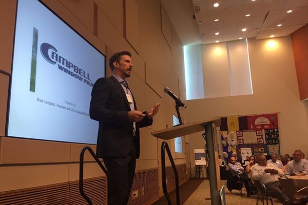 Our CEO Brad Campbell at a security conference discussing how to protect commercial buildings against an armed assailant.