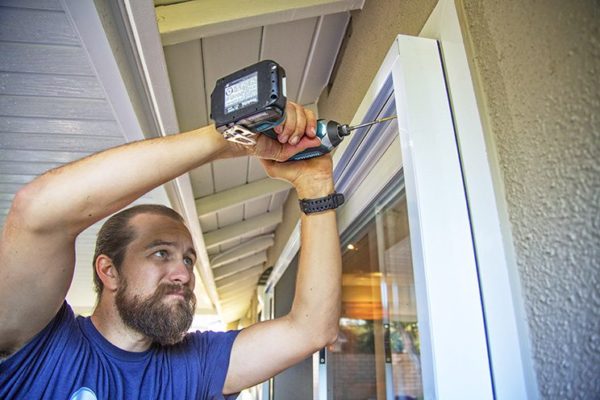 Campbell Security Screens are secured into the wooden studs with tamper resistant fasteners covered under a secure cap.