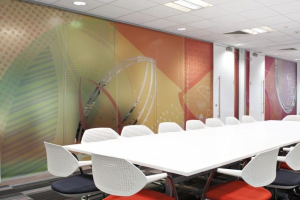 We print window film with any full color image. The image is printed on one side, and a white backing on the other to make the image ‘pop’ with vibrant colors.
