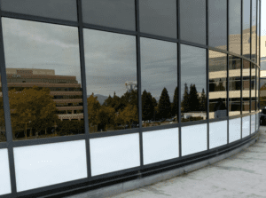 commercial window film mirror effect