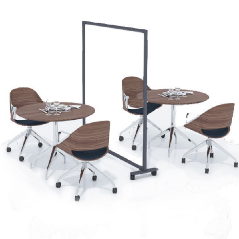 our mobile office partition options can be used in restaurants