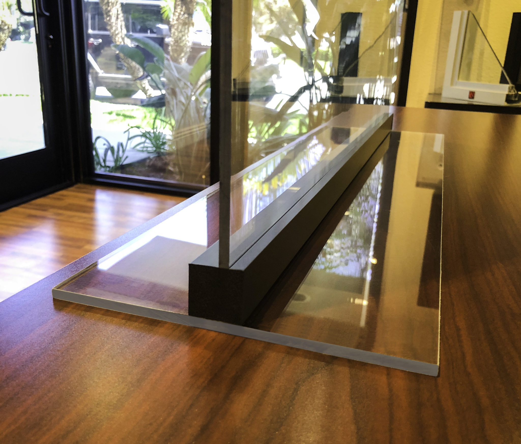 super small footprint for our office partition