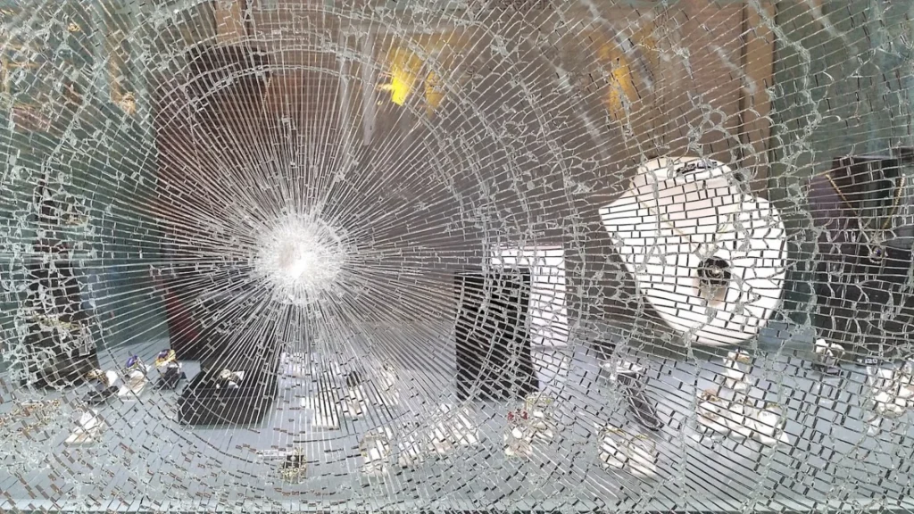 cracked glass
